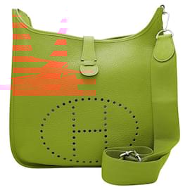 Hermès-Hermes Evelyne Clemence Shoulder Bag-Orange