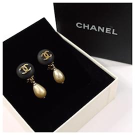 Chanel-Chanel Coco Mark Earrings-Golden,Metallic