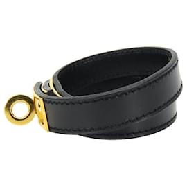 Hermès-Hermes Kelly Leather Bracelet-Black
