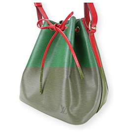 Louis Vuitton-Louis Vuitton Petit Noe Epi Leather Shoulder Bag-Green