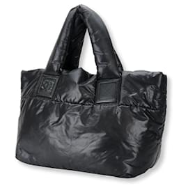 Chanel-Chanel Cococoon Nylon Leather Tote Bag-Black