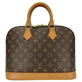 Louis Vuitton-Louis Vuitton Alma Monogram Handbag-Metallic,Bronze