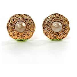Chanel-Chanel Vintage Earrings-Golden,Metallic