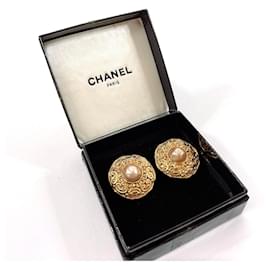 Chanel-Chanel Vintage Earrings-Golden,Metallic