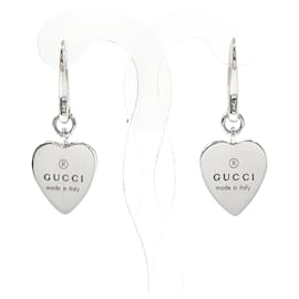 Gucci-Gucci Trademark Heart Silver 925 Earrings-Silvery,Metallic