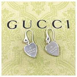 Gucci-Gucci Trademark Heart Silver 925 Earrings-Silvery,Metallic