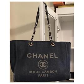 Chanel-Handbags-Navy blue