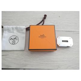 Hermès-Hermès belt buckle mixed silvered palladium steel brushed finish FOR 32mm link only-Silvery,Multiple colors