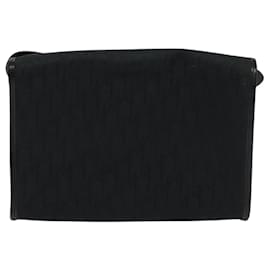 Christian Dior-Christian Dior Trotter Canvas Shoulder Bag Black Auth ep8762-Black