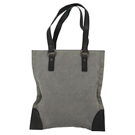 Burberry-BURBERRY Blue Label Tote Bag Canvas Gray Auth ti2997-Brown