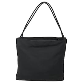 Prada-PRADA Tote Bag Nylon Black Auth 120381-Black