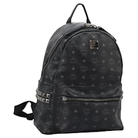 MCM-MCM Vicetos Logogram Backpack PVC Black Auth 119979-Black