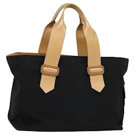 Burberry-BURBERRY Tote Bag Canvas Black Auth bs24518-Black