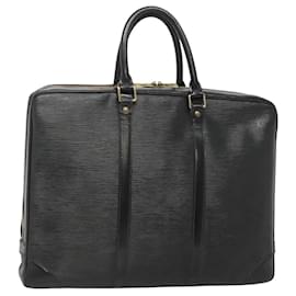 Louis Vuitton-LOUIS VUITTON Epi Porte Documents Voyage Business Bag Black M54472 Auth 119747-Black