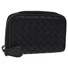 Autre Marque-BOTTEGA VENETA INTRECCIATO Coin Purse Leather Black Auth am8070-Black