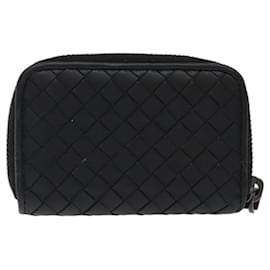 Autre Marque-BOTTEGA VENETA INTRECCIATO Coin Purse Leather Black Auth am8070-Black