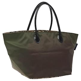 Autre Marque-Burberrys Blue Label Hand Bag Nylon Khaki Auth bs24661-Khaki