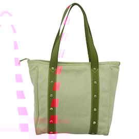 Louis Vuitton-LOUIS VUITTON Antigua Cabas MM Tote Bag Beige Red M40035 LV Auth 119464-Red,Beige