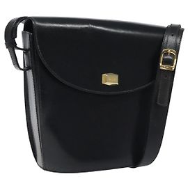 BALLY Borsa a Spalla in Pelle Nera e Oro Auth BA1419 Nero D'oro