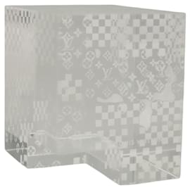 Louis Vuitton-LOUIS VUITTON Paperweight 3D Paper Weight Crystal glass Clear LV Auth 118434-Other