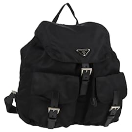 Prada-PRADA Backpack Nylon Black Auth 119446AM-Black
