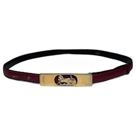 Céline-CELINE Belts T.cm 90 Leather-Dark red