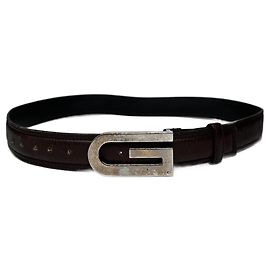 Cinto de couro vintage Gucci marrom Marrom