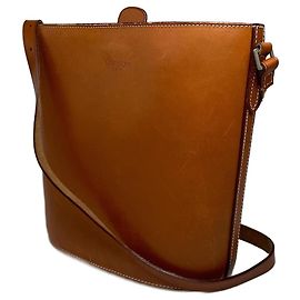 Vintage Courreges Leder Tasche braun Braun