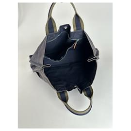 Hermès-HERMES Handbags T.  Cotton-Navy blue