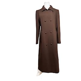 Givenchy-Vintage Givenchy Wool Trenchcoat Brown 38/M-Brown