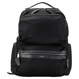 Michael Kors-Michael Kors Nylon Leather Backpack-Black