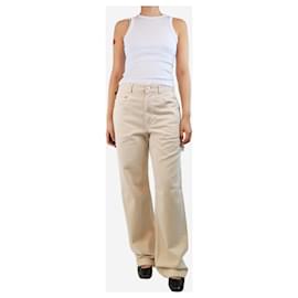 Isabel Marant-Cream Bymara utility jeans - size UK 10-Cream