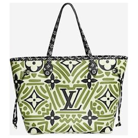 Louis Vuitton-Red and black crafty print neverfull tote-Red
