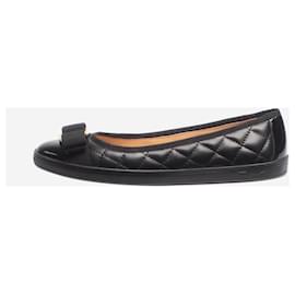 Salvatore Ferragamo-Black vara leather pumps - size UK 2.5-Other