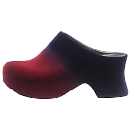 Loewe-Blue Terra 90 wedge clogs - size EU 39 (UK 6)-Red