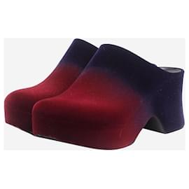 Loewe-Blue Terra 90 wedge clogs - size EU 39 (UK 6)-Red