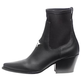 Christian Dior-Black leather ankle boots - size EU 38-Black