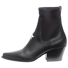 Dior Schwarze Lederstiefeletten - Größe EU 38 Schwarz