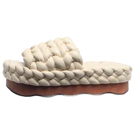 Chloé-Ivory braided platform sandals - size EU 37-White
