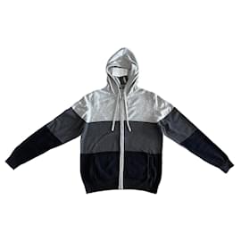 La Perla-Nero La Perla cotton and cashmere zip-up hoodie T. M-Black,Grey,Dark grey