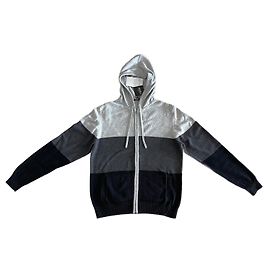 Felpa con zip e cappuccio in cotone e cashmere Nero La Perla T. M Nero Grigio Grigio antracite