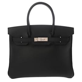 Hermès-Hermes Birkin 30 Handbag in Black Epsom Leather-Black