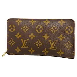 Louis Vuitton-Louis Vuitton Long Wallet Monogram Porto Monaco Zip-Brown