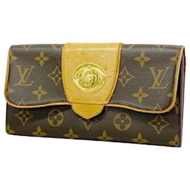 Louis Vuitton-Louis Vuitton Long Wallet Monogram Portefeuille Boetie-Brown