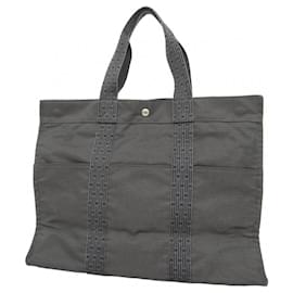 Hermès-Hermes Tote Bag Air Line GM Canvas in Gray-Brown