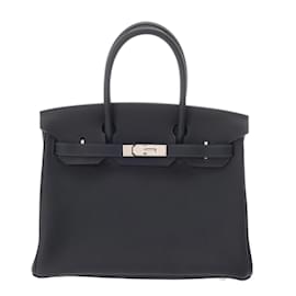 Hermès-Hermes Birkin 30 Handbag in Bleu Nuit-Blue
