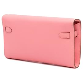 Hermès-Hermès Pink Epsom Kelly To Go Wallet-Pink