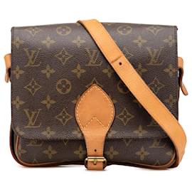 Louis Vuitton-Louis Vuitton Brown Monogram Cartouchiere MM-Brown