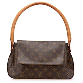 Louis Vuitton-Louis Vuitton Brown Monogram Mini Looping-Brown