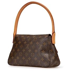 Louis Vuitton-Louis Vuitton Brown Monogram Mini Looping-Brown